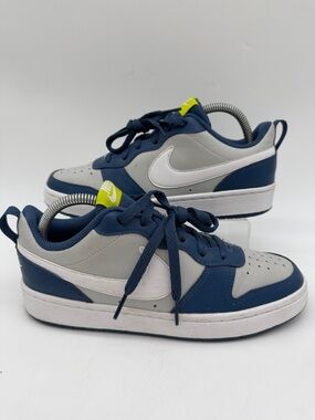 Nike Court Borough 2 Low Gray Fog Mystic Navy - BQ5448-016 Youth Size 6Y